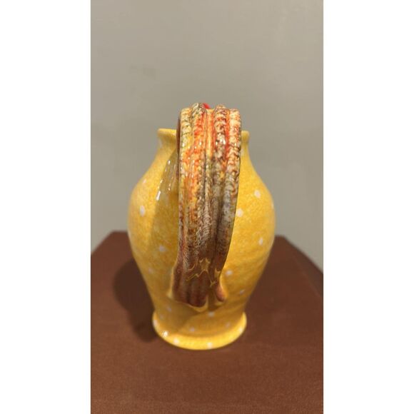 Yellow Rooster Country Pitcher Vietri  Made In Italy - Picture 4 of 8